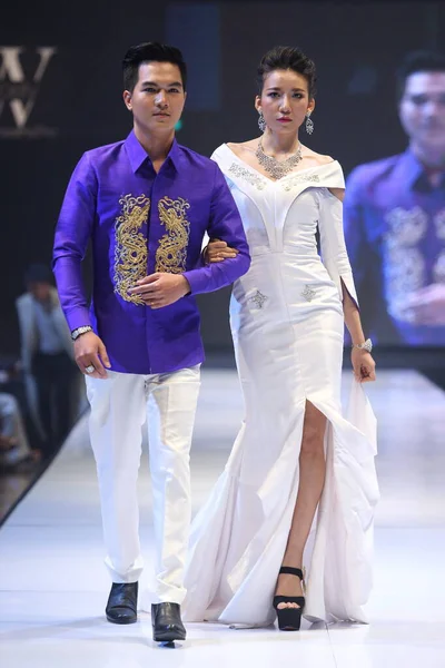 Vientiene Lao March 2017 Fashion Show Vientiene Wow Fashion Week — 스톡 사진