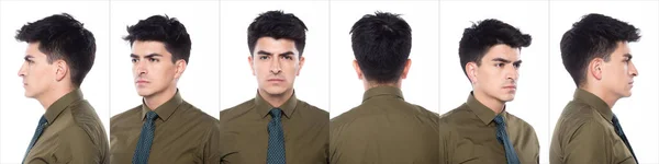 Figura Snap Retrato Joven Hombre Negocios Caucásico Corbata Verde Oscuro —  Fotos de Stock