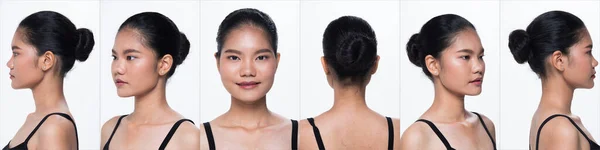 20S Moda Jovem Fino Asiático Mulher Bronzeado Pele Cabelo Bonito — Fotografia de Stock