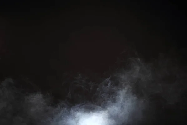 Densa Esponja Esponjosa Humo Blanco Niebla Sobre Fondo Negro Nubes —  Fotos de Stock