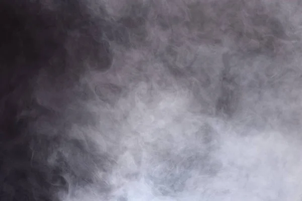 Siyah Arkaplanda Yoğun Tüy Duman Sis Soyut Duman Bulutları Tüm — Stok fotoğraf