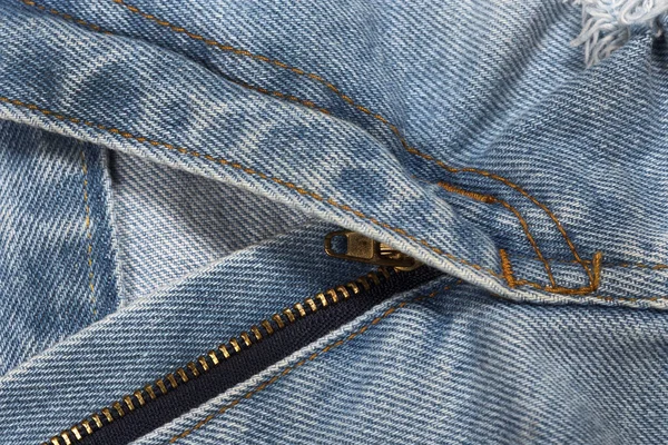 Jean Stoff Textur Hintergrund Ein Teil Der Kurzen Blauen Jeanshose — Stockfoto