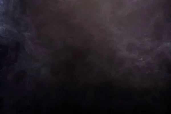 Bouffées Denses Moelleuses Fumée Blanche Brouillard Sur Fond Noir Nuages — Photo