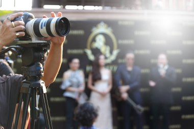Video Production Camera social network live recording on Stage event which has interview session of contest, performance, concert or business seminar.  World Class Stage and ob switch team