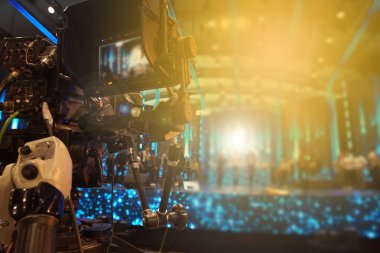 Video Production Camera social network live recording on Stage event which has interview session of contest, performance, concert or business seminar.  World Class Stage and ob switch team