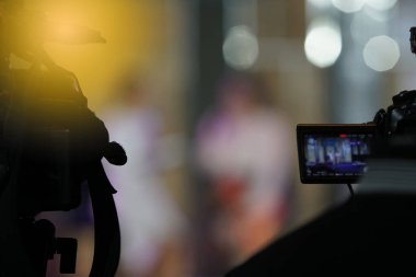 Video Production Camera social network live recording on Stage event which has interview session of contest, performance, concert or business seminar.  World Class Stage and ob switch team