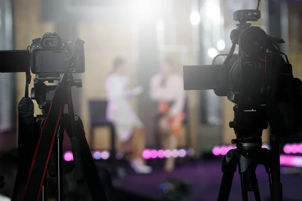 Video Production Camera Social Network Live Recording Stage Event Which — Stock Photo, Image