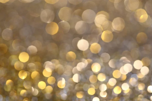 Abstract Golden Bokeh Background Shining Defocus Sparkles Blurred Glitter Dust — Stock Photo, Image