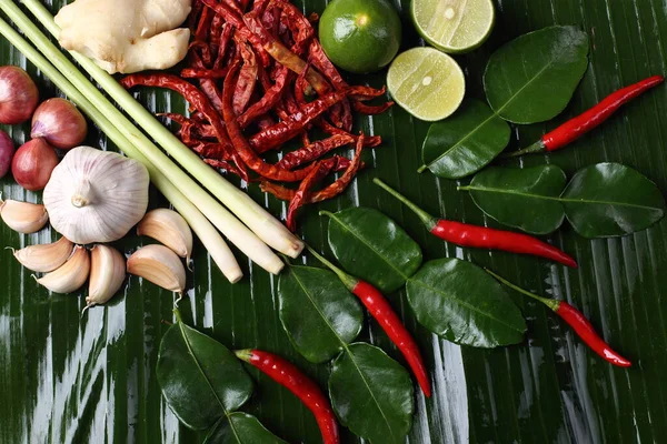 Famous Thai Food Hot Spicy Sauce Local Ingredient Fresh Herb — Stock Photo, Image