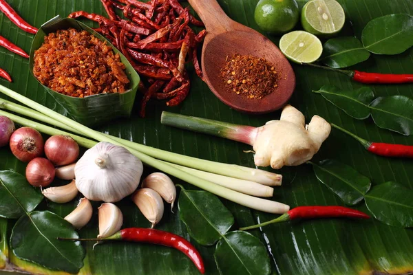 Famous Thai Food Hot Spicy Sauce Local Ingredient Fresh Herb — Stock Photo, Image