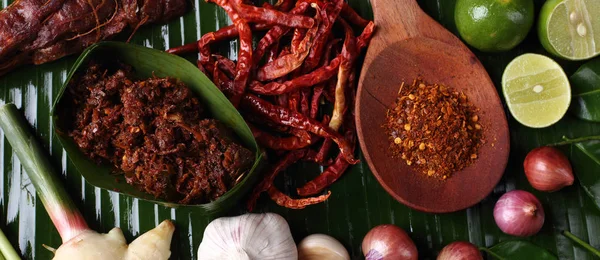 Famous Thai Food Hot Spicy Sauce Local Ingredient Fresh Herb — Stock Photo, Image