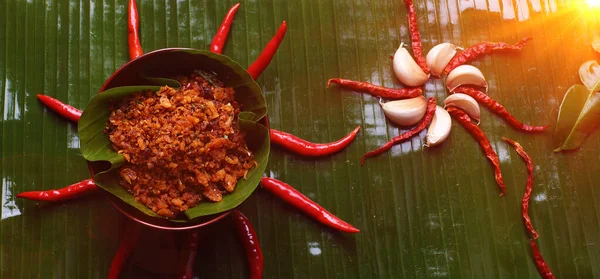 Famous Thai Food Hot Spicy Sauce Local Ingredient Fresh Herb — Stock Photo, Image