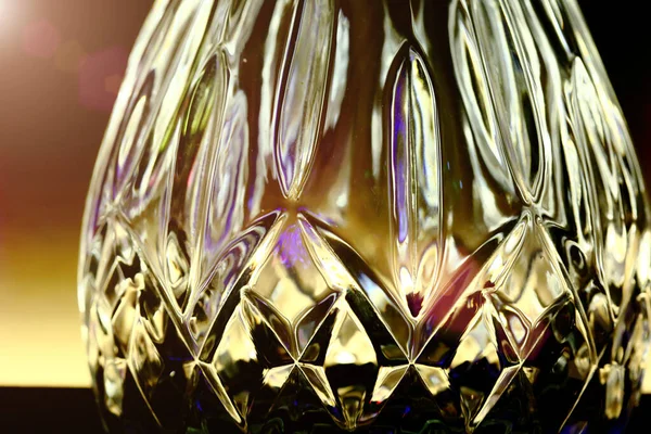 Empty Bottles Wine Glass Decorative Backlit Shelf Night Club — Stock Photo, Image