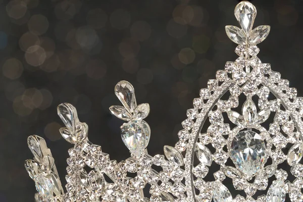 Diamon Silver Crown Miss Pageant Beauty Contest Crystal Tiara Прикрашає — стокове фото