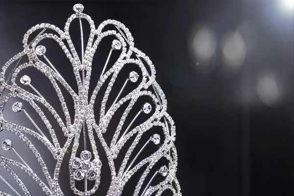 Diamond Silver Crown Για Μις Διαγωνισμός Ομορφιάς Pageant Crystal Tiara — Φωτογραφία Αρχείου