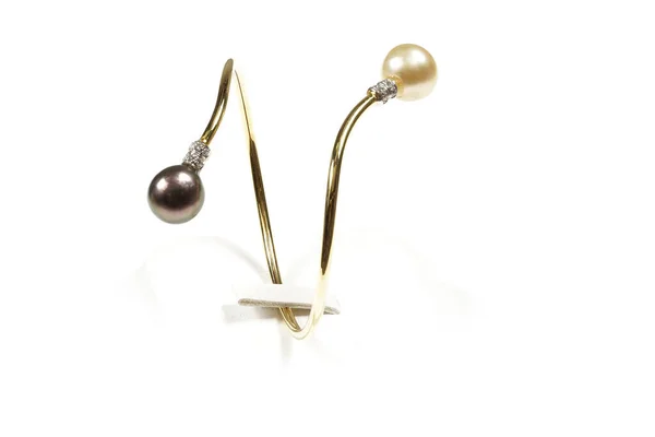 Accessori Pietre Preziose Alto Valore Oro Diamante Pearl Brace Studio — Foto Stock