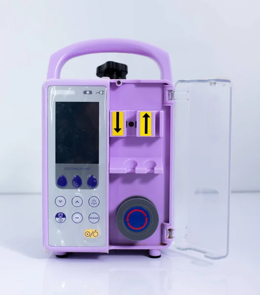 Feeding Pump medical device purple color to supplement nutrition liquid food to tube Enteral feeding fluid set bag