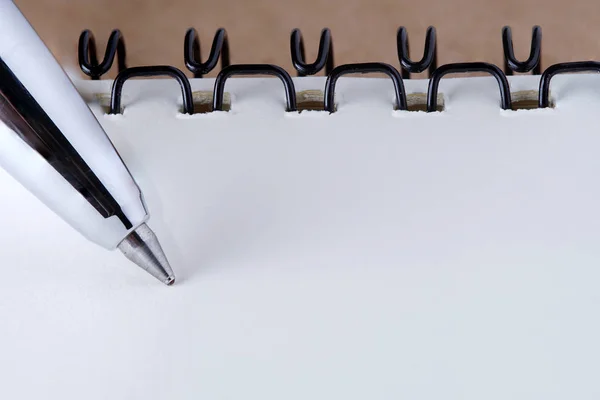 Bolígrafo Papelería Oficina Cubierta Del Libro Notas Con Papel Reciclado —  Fotos de Stock