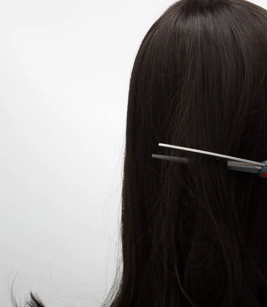 Kunstmatige Fake Hair Wig Rotan Head Mannequin Houten Standaard Studio — Stockfoto