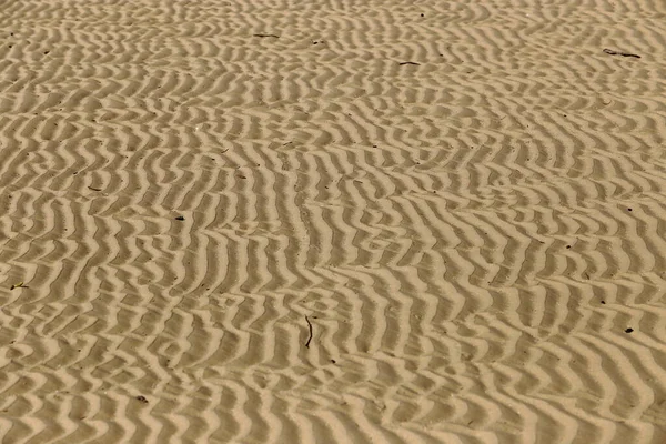 Wellensandstrand Morgen Mit Schatten Die Textur Des Empfindlichen Sandes Zeigen — Stockfoto