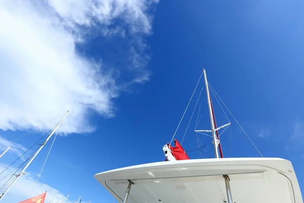 Родовище Розкішних Яхт Плаває Клубі Marina Bay Club Стикуванні Пірсу — стокове фото