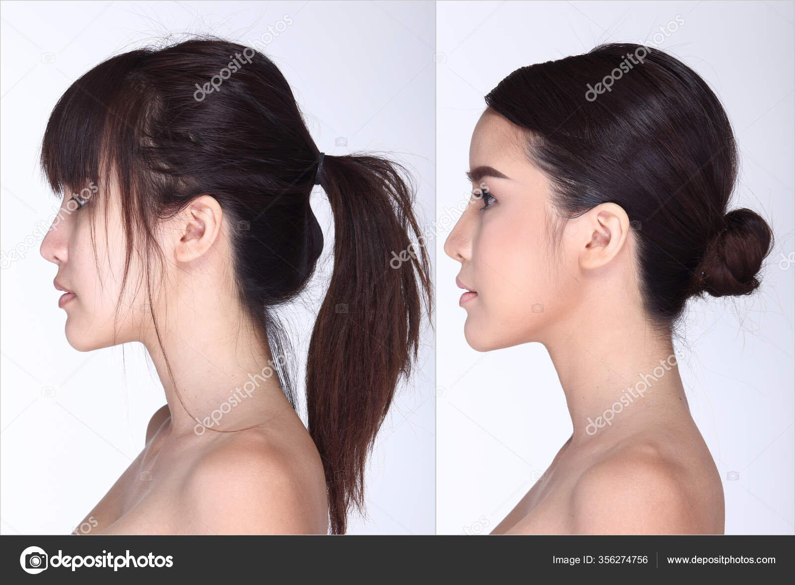 Asian Woman Make Hair Style Retouch Fresh Face Acne Skin Stock Photo by  ©JadeThaiCatwalk 356274756