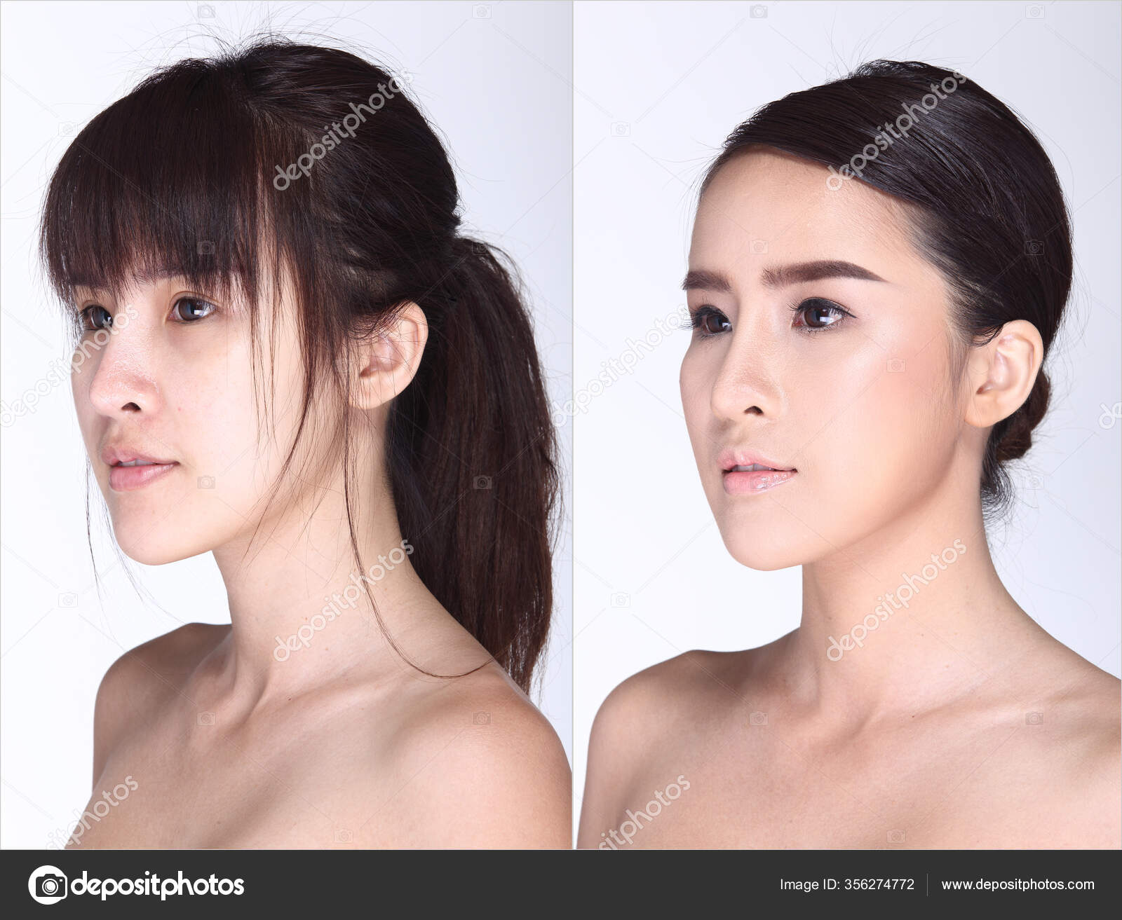 Asian Woman Make Hair Style Retouch Fresh Face Acne Skin Stock Photo by  ©JadeThaiCatwalk 356274772