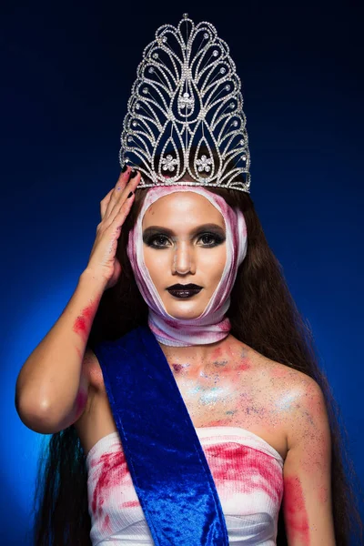 Miss Concorso Concorso Bellezza Diamond Crown Sash Vuole Essere Più — Foto Stock