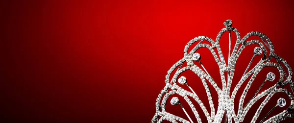 Silver Diamond Crown Miss Pageant Beauty Universe World Contest Glitter — Stockfoto