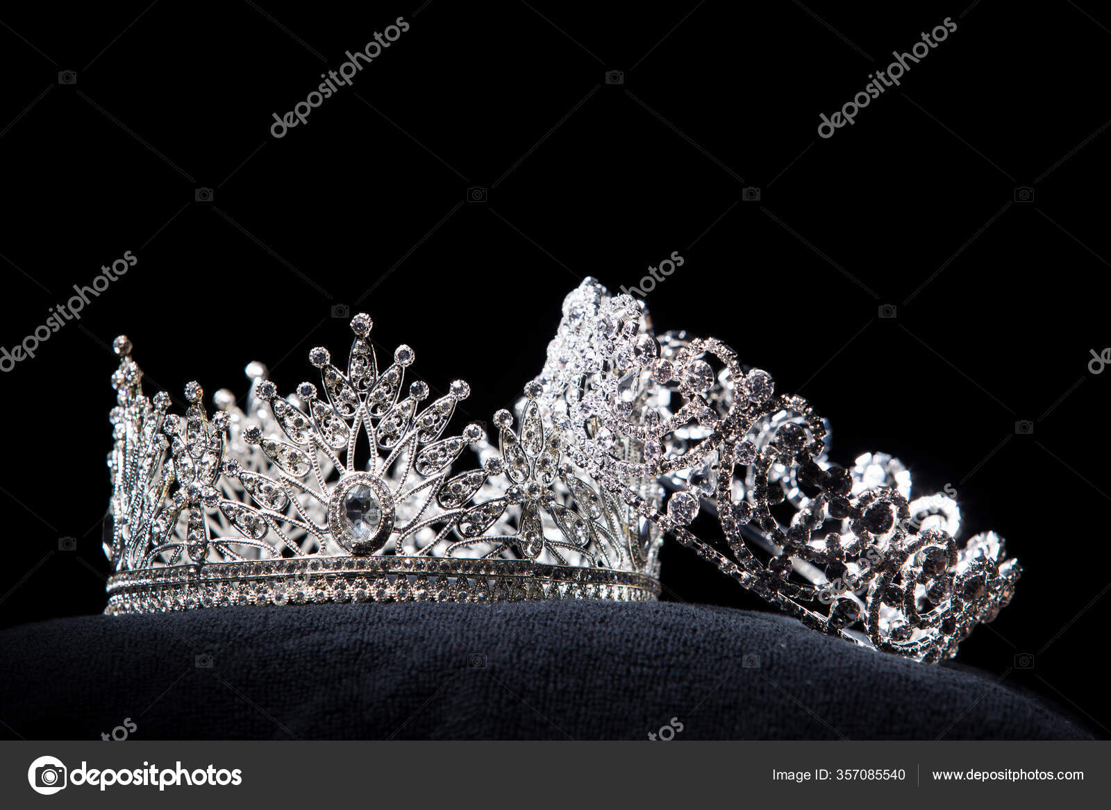 Diamond Silver Crown Miss Pageant Beauty Contest Crystal Tiara Jewelry ...