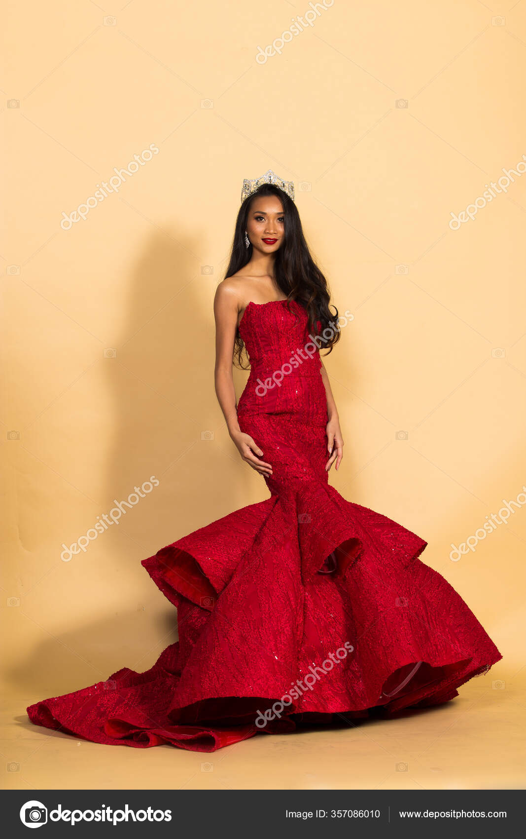Miss Beauty Pageant Queen Contest Asian Evening Ball Gown Sequin Stock  Photo by ©JadeThaiCatwalk 357086010
