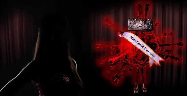 Diamond Silver Crown Чолі Силуету Miss Pageant Beauty Contest Aura — стокове фото