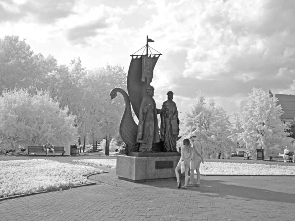 Monument Pierre Fevronia Bâtiment Paysager Municipal Photo Infrarouge Une Autre — Photo