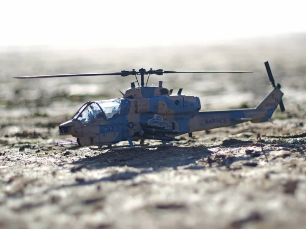 Spielzeug Maßstab Kampfhubschrauber Super Cobra Hmla 169 Marines 313 Operation — Stockfoto