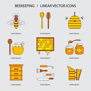 Doğrusal arıcılık simgeleri.