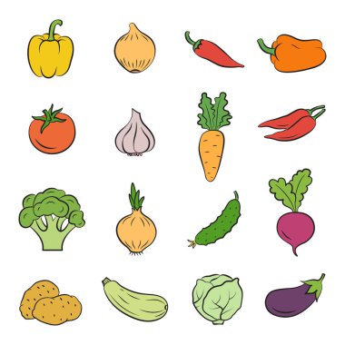 Sebze ikonları.