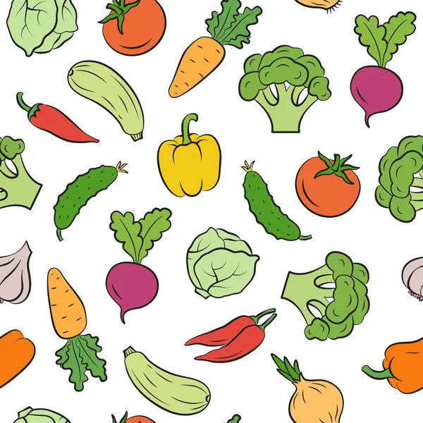Bezešvé pattern zeleniny. — Stockový vektor