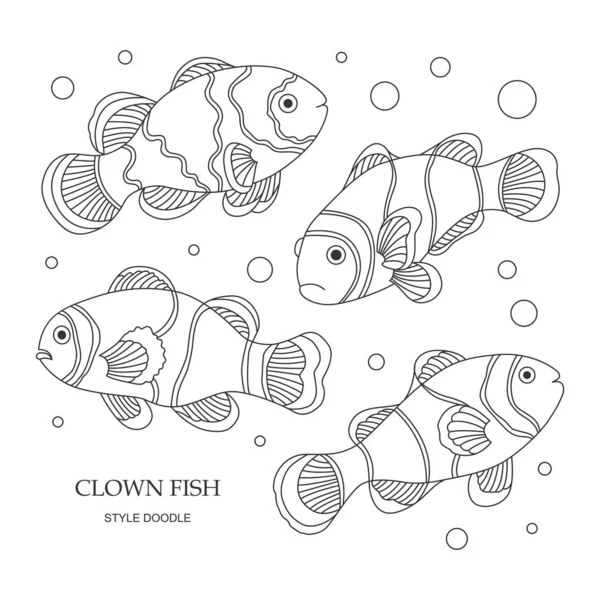 Clownvis. — Stockvector