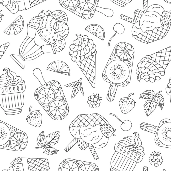 naadloze patroon van consumptie-ijs.