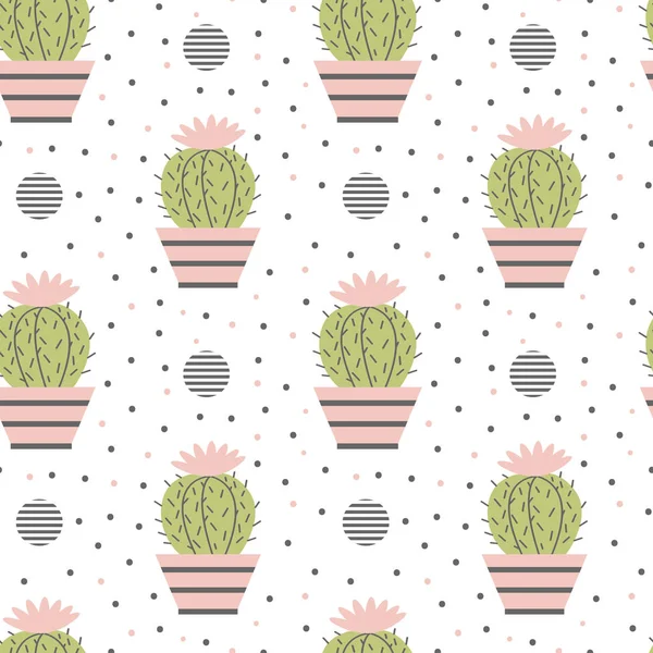 Patrón sin costuras de cactus . — Vector de stock