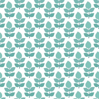Seamless pattern of twigs and leaves.