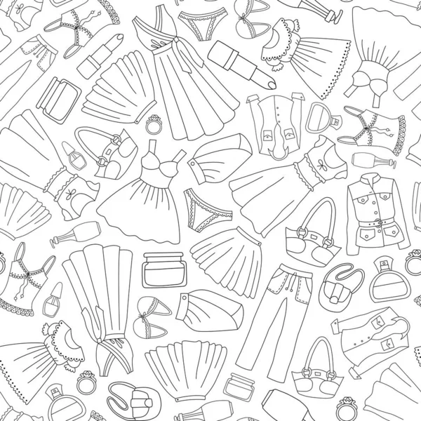 Seamless fashion pattern. — Stock Vector