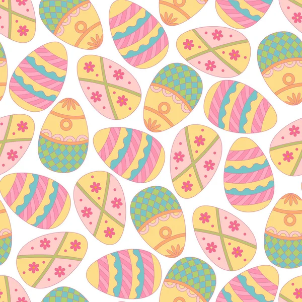 Seamless pattern Easter eggs. — Stock Vector