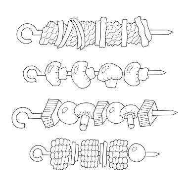  Elements of shish kebabs.