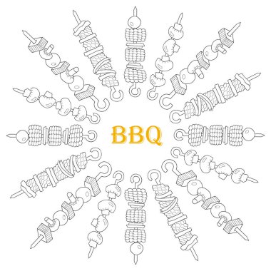 Background barbecue.