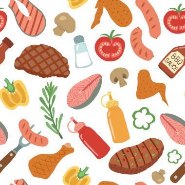 Barbekü seamless modeli.