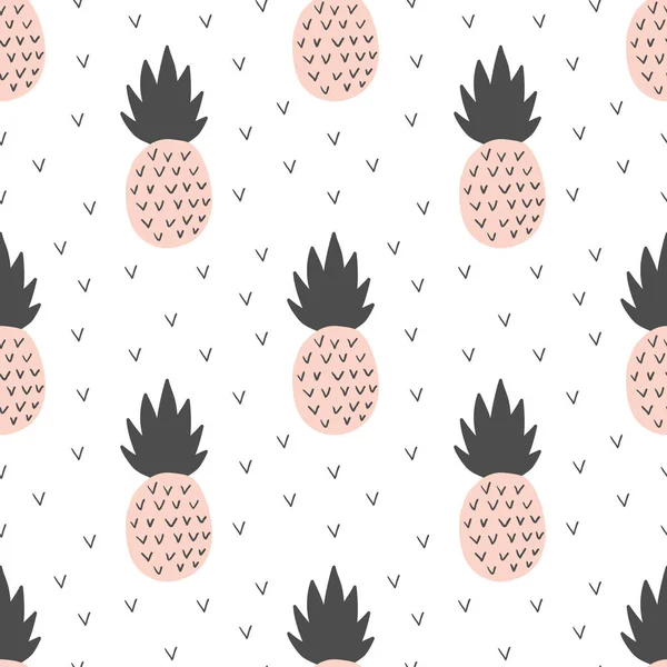 Modèle sans couture de l'ananas . — Image vectorielle