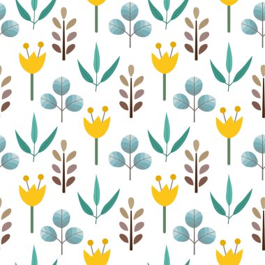 Seamless pattern from decorative flowers.