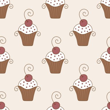 cupcake seamless modeli