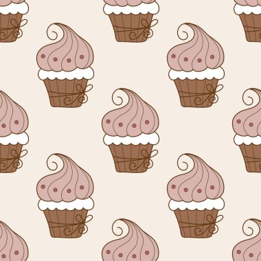 cupcake seamless modeli